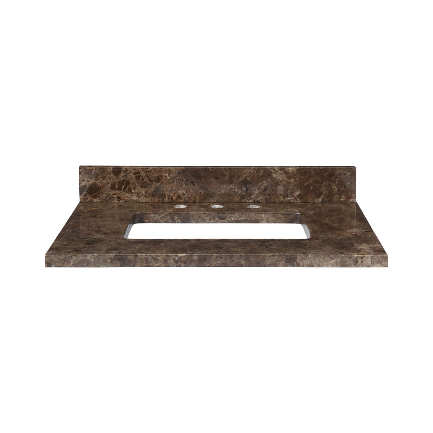 MAUT31RDE - Stone Top - 31-inch for Rectangular Undermount Sink - Dark Emperador Marble