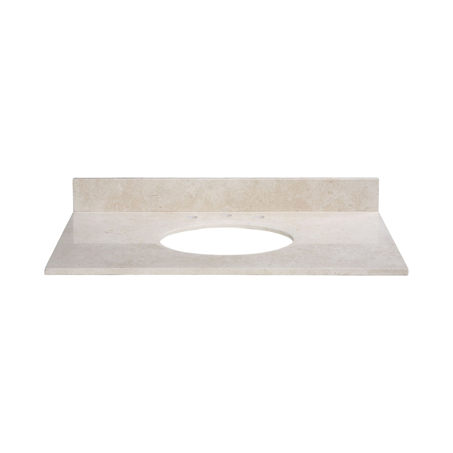 MAUT370CM - Stone Top - 37-inch for Oval Undermount Sink - Galala Beige Marble