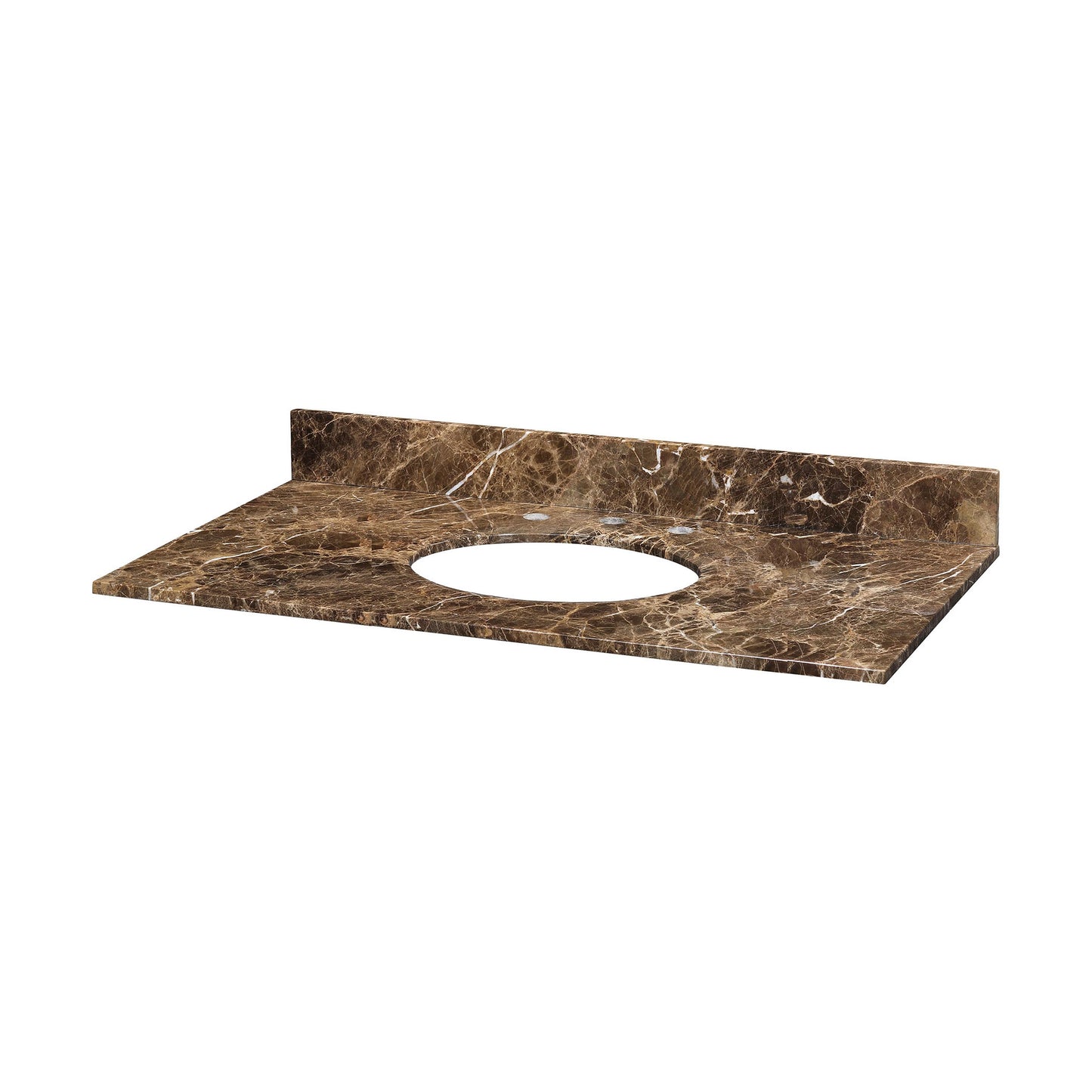 MAUT490DE - Stone Top - 49-inch for Oval Undermount Sink - Dark Emperador Marble