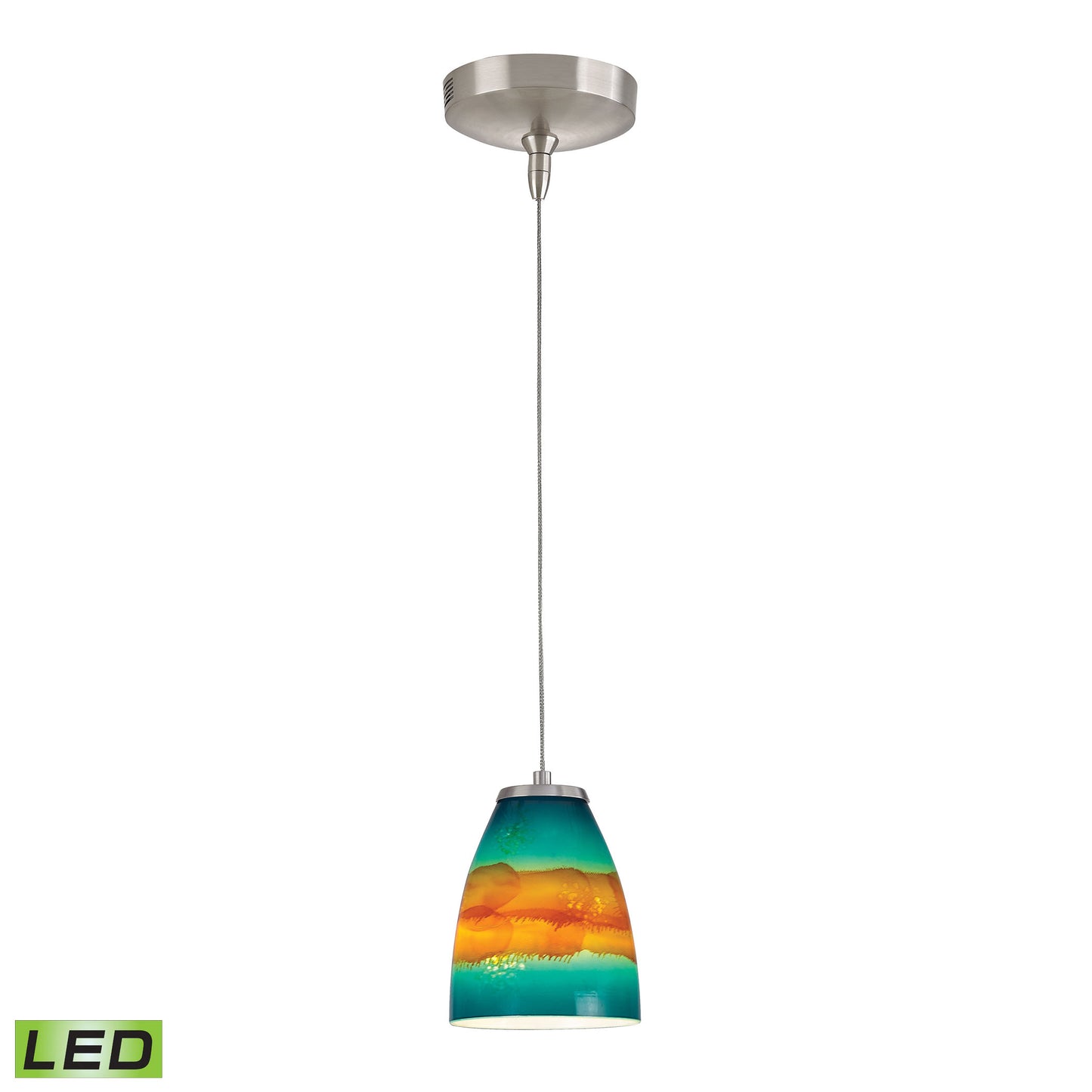 PF1000/1-LED-BN-AS - Low Voltage 5'' Wide 1-Light Mini Pendant - Brushed Nickel