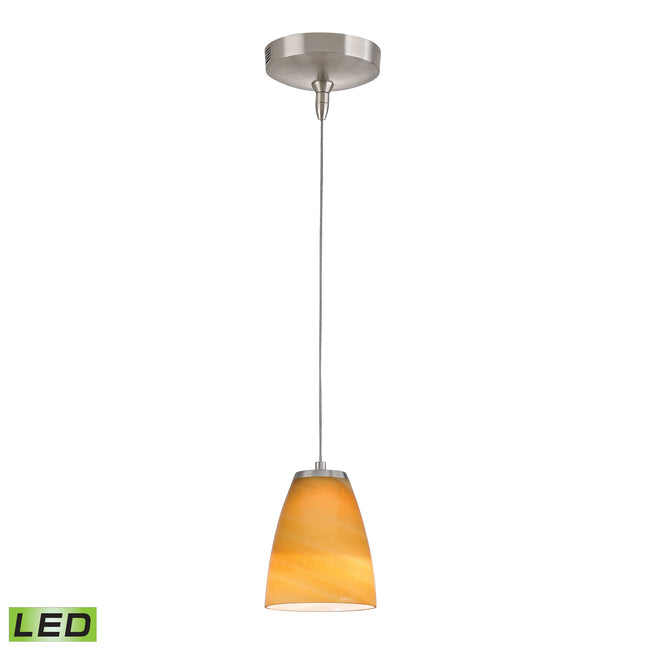 PF1000/1-LED-BN-DS - Low Voltage 5'' Wide 1-Light Mini Pendant - Brushed Nickel