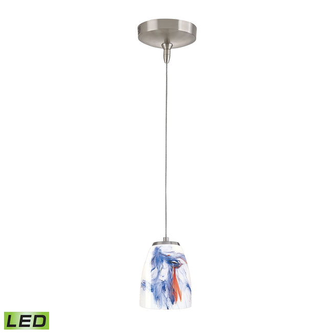 PF1000/1-LED-BN-MT - Low Voltage LED Collection 1-Light Mini Pendant in Brushed Nickel with Mountain