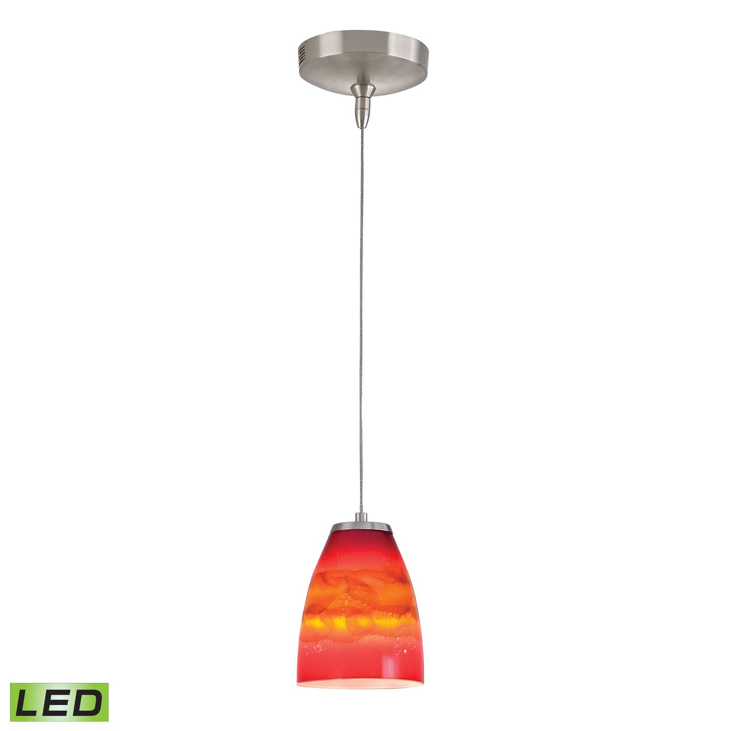 PF1000/1-LED-BN-VS - Low Voltage 5'' Wide 1-Light Mini Pendant - Brushed Nickel