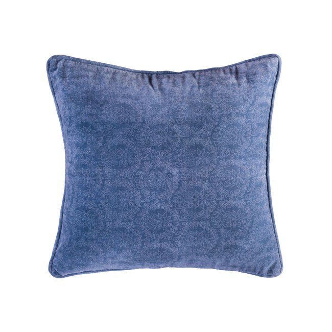 PLW001B - Bombay Damask 20x20 Reversible Pillow - Blue