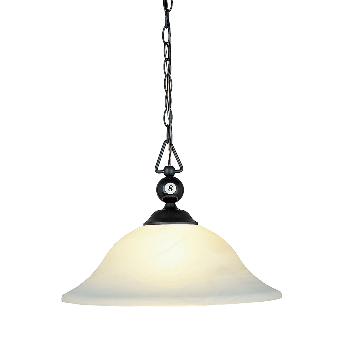 PN0161 - Billiard Motif 16'' Wide 1-Light Pendant - Matte Black