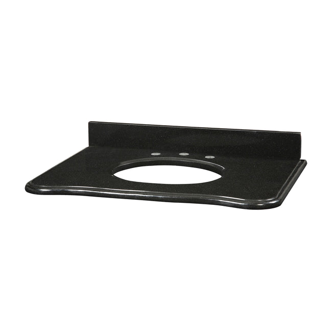 S-MALAGO-24BK - Malago 25-inch Stone Top - Black Granite for Oval Undermount Sink