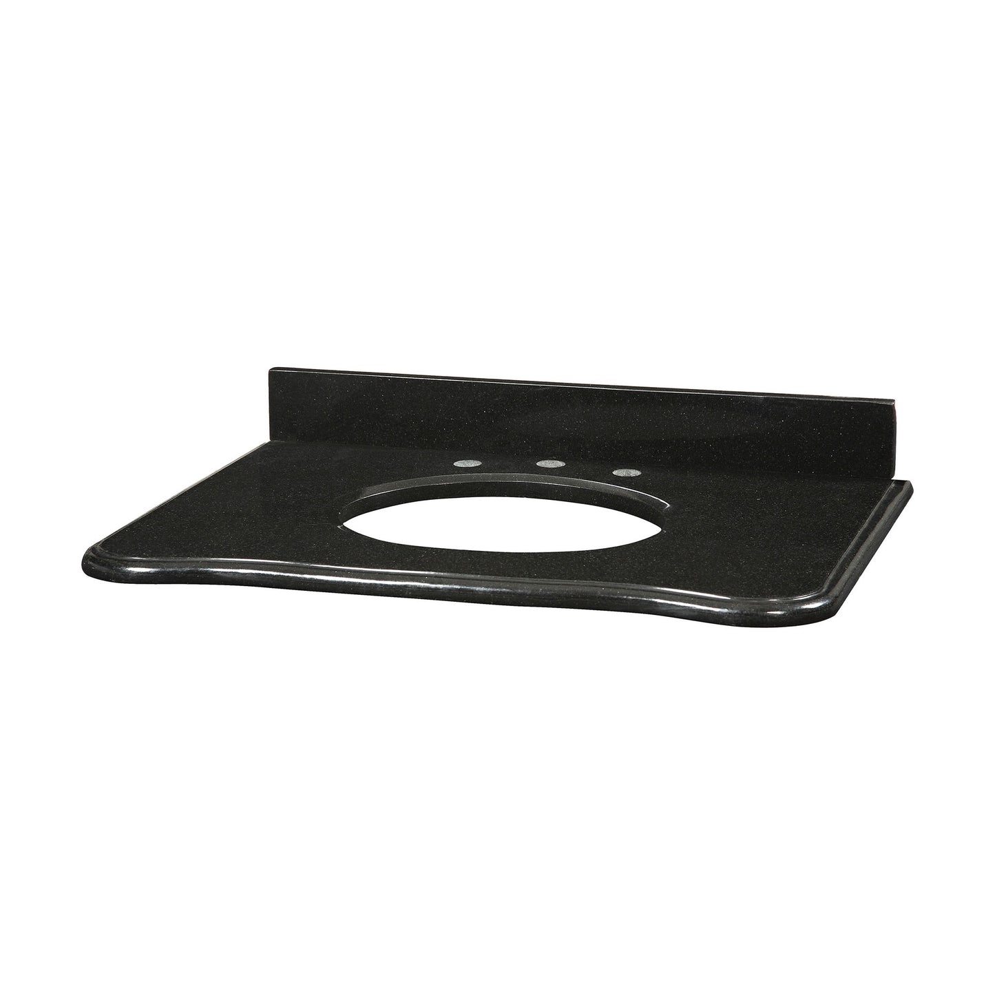 S-MALAGO-36BK - Malago 37-inch Stone Top - Black Granite for Oval Undermount Sink