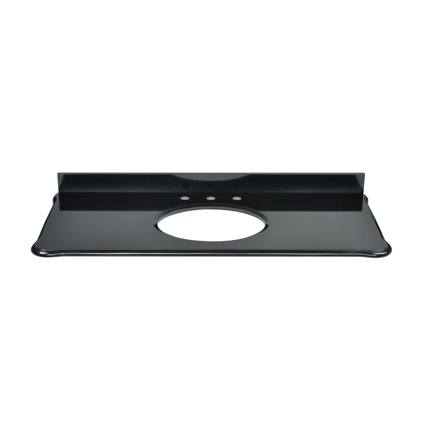 S-MALAGO-48BK - Custom-cut Malago undermount vanity top in Black Granite. Includes backsplash