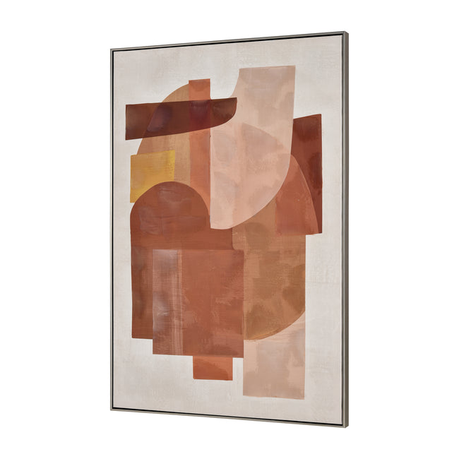 S0016-11340 - Ochre Framed Abstract Wall Art