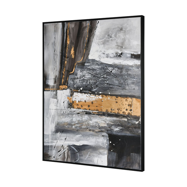 S0016-8139 - Reading in Gray Framed Wall Art