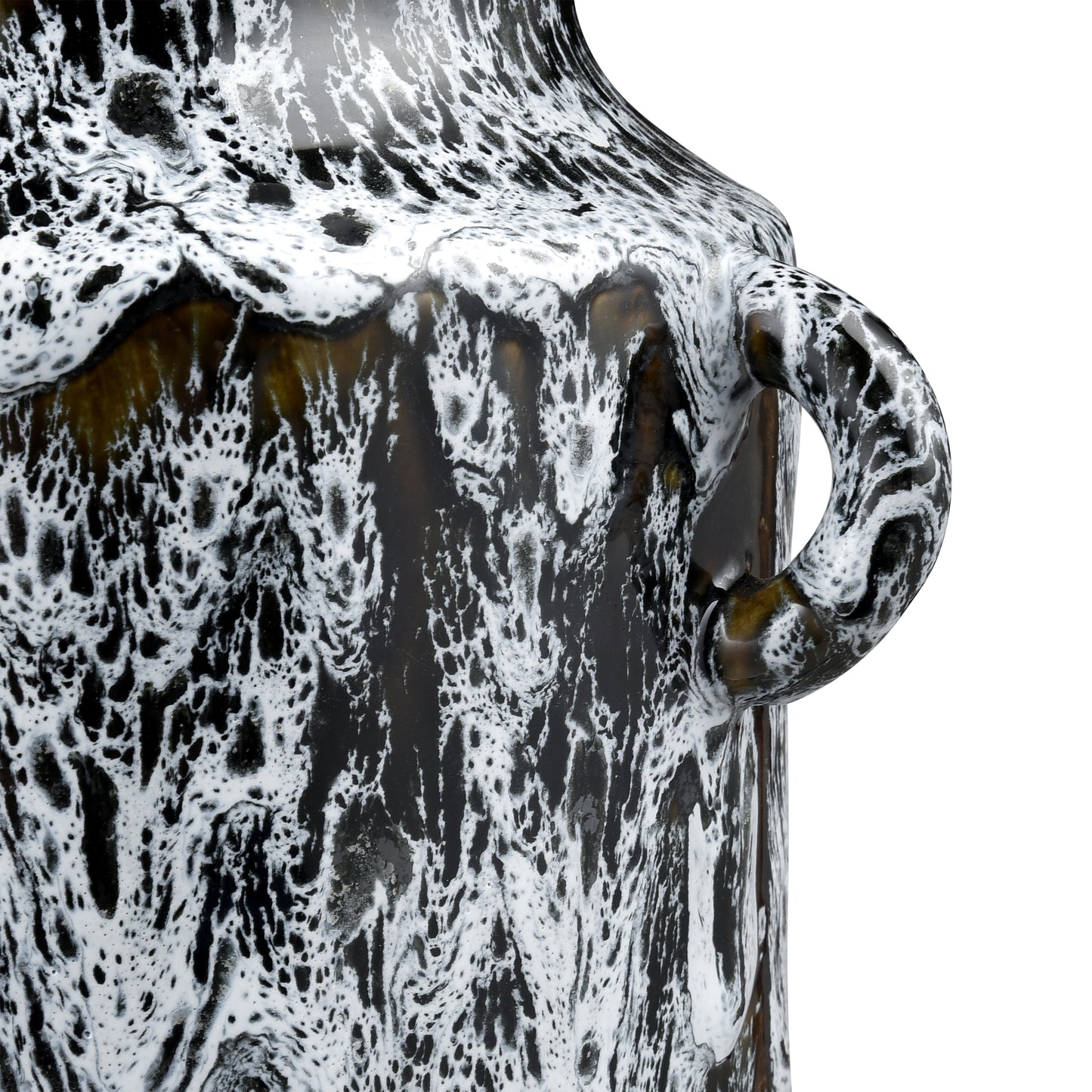 S0017-9733 - Gallemore Vase - Black and White Glazed