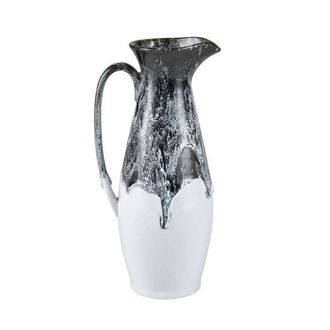 S0017-9734 - Gallemore Pitcher - Black and White Glazed