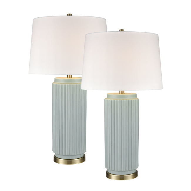 S0019-10294/S2 - Knox 30'' High 1-Light Table Lamp - Set of 2 Light Blue