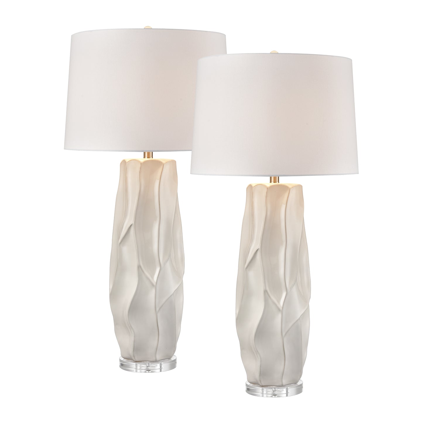 S0019-10314/S2 - Parker 37.5'' High 1-Light Table Lamp - Set of 2 Gloss White