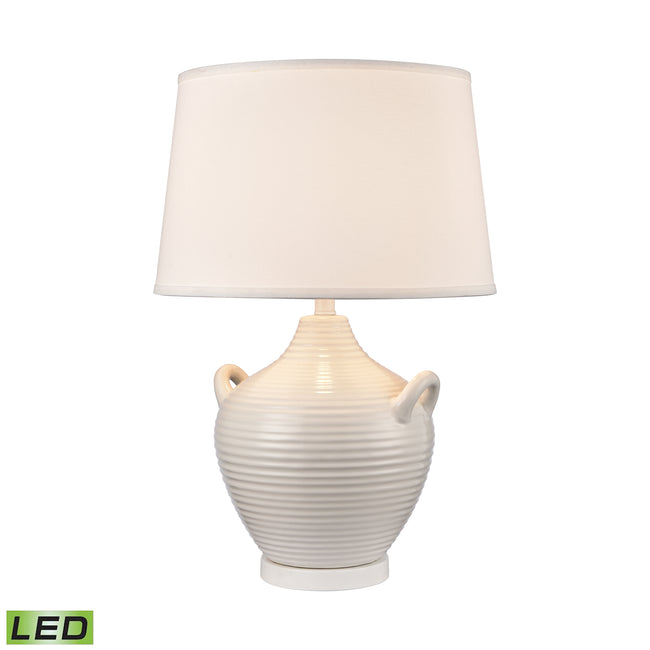 S0019-10343-LED - Oxford 25'' High 1-Light Table Lamp - White - Includes LED Bulb