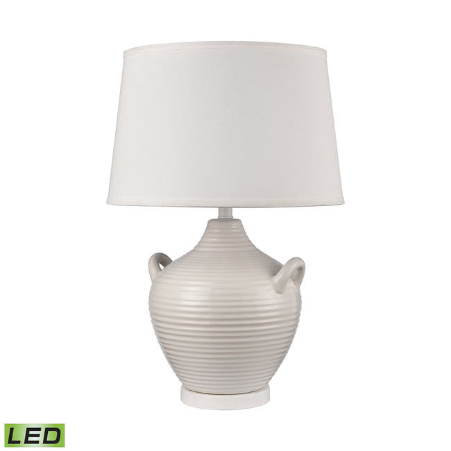 S0019-10343-LED - Oxford 25'' High 1-Light Table Lamp - White - Includes LED Bulb