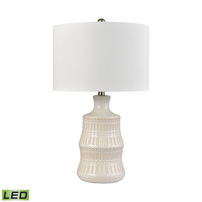 S0019-11075-LED - Dorin 25.5'' High 1-Light Table Lamp - White Glazed - Includes LED Bulb