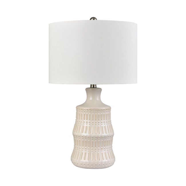 S0019-11075 - Dorin 25.5'' High 1-Light Table Lamp - White Glazed