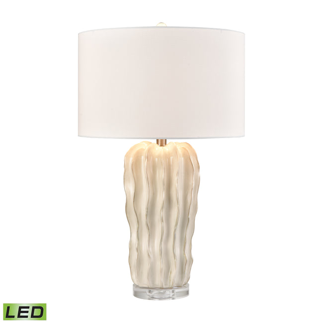 S0019-11140-LED - Genesee 27.5'' High 1-Light Table Lamp - White Glazed - Includes LED Bulb