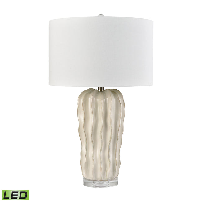 S0019-11140-LED - Genesee 27.5'' High 1-Light Table Lamp - White Glazed - Includes LED Bulb