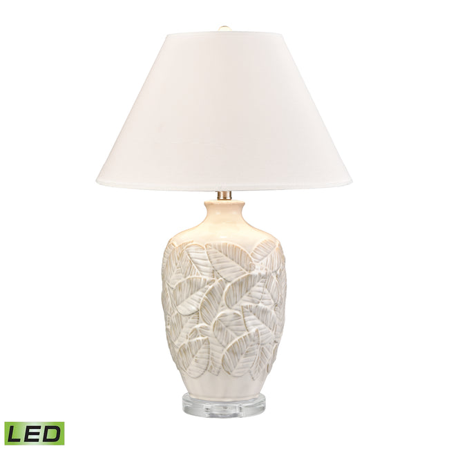 S0019-11147-LED - Goodell 27.5'' High 1-Light Table Lamp - White Glazed - Includes LED Bulb