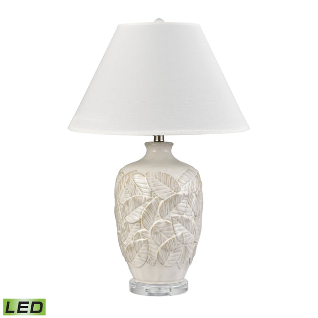 S0019-11147-LED - Goodell 27.5'' High 1-Light Table Lamp - White Glazed - Includes LED Bulb