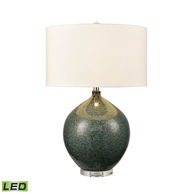 S0019-11556-LED - Gardner 28'' High 1-Light Table Lamp - Green Glaze - Includes LED Bulb