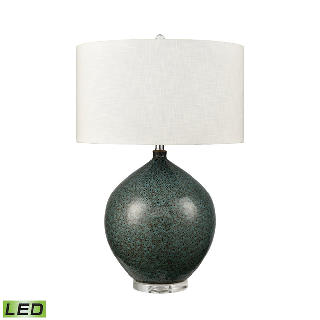 S0019-11556-LED - Gardner 28'' High 1-Light Table Lamp - Green Glaze - Includes LED Bulb