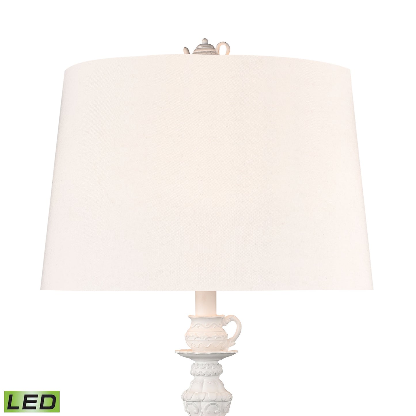 S0019-8582-LED - Rosetta Cottage 35'' High 1-Light Table Lamp - Matte White - Includes LED Bulb