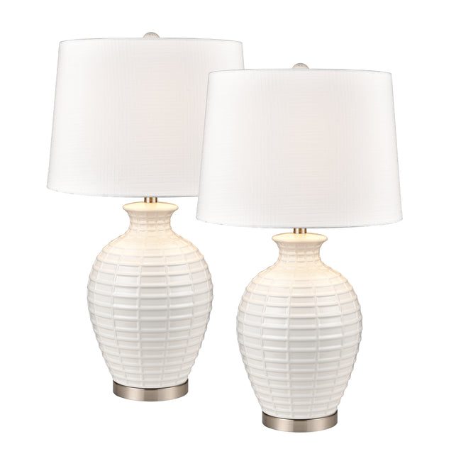 S0019-9472/S2 - Junia 28'' High 1-Light Table Lamp - Set of 2 White