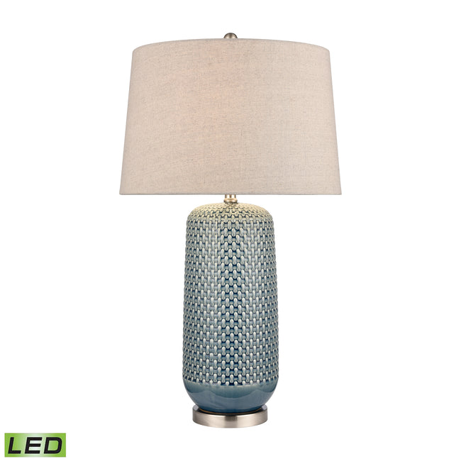 S0019-9484-LED - Dawlish Bay 31'' High 1-Light Table Lamp - Blue - Includes LED Bulb