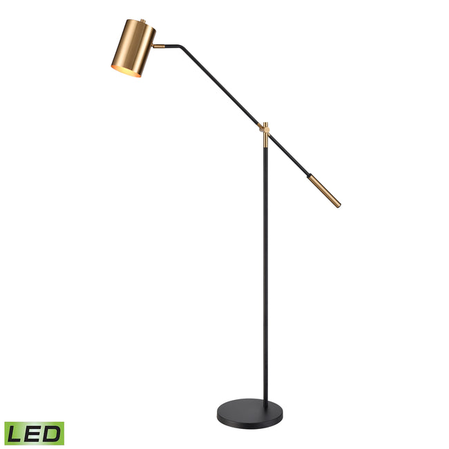 S0019-9565-LED - Oliver Avenue 64'' High 1-Light Floor Lamp - Matte Black - Includes LED Bulb