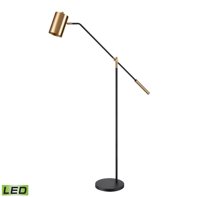 S0019-9565-LED - Oliver Avenue 64'' High 1-Light Floor Lamp - Matte Black - Includes LED Bulb