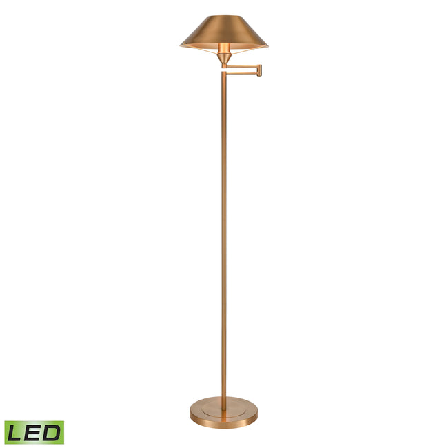 S0019-9604-LED - Arcadia 63'' High 1-Light Floor Lamp - Aged Brass - Includes LED Bulb