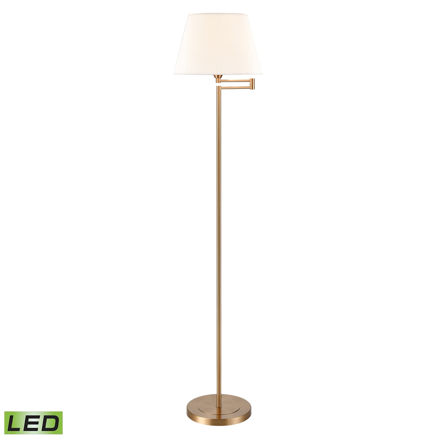 S0019-9606-LED - Scope 65'' High 1-Light Floor Lamp - Aged Brass - Includes LED Bulb