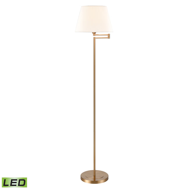 S0019-9606-LED - Scope 65'' High 1-Light Floor Lamp - Aged Brass - Includes LED Bulb