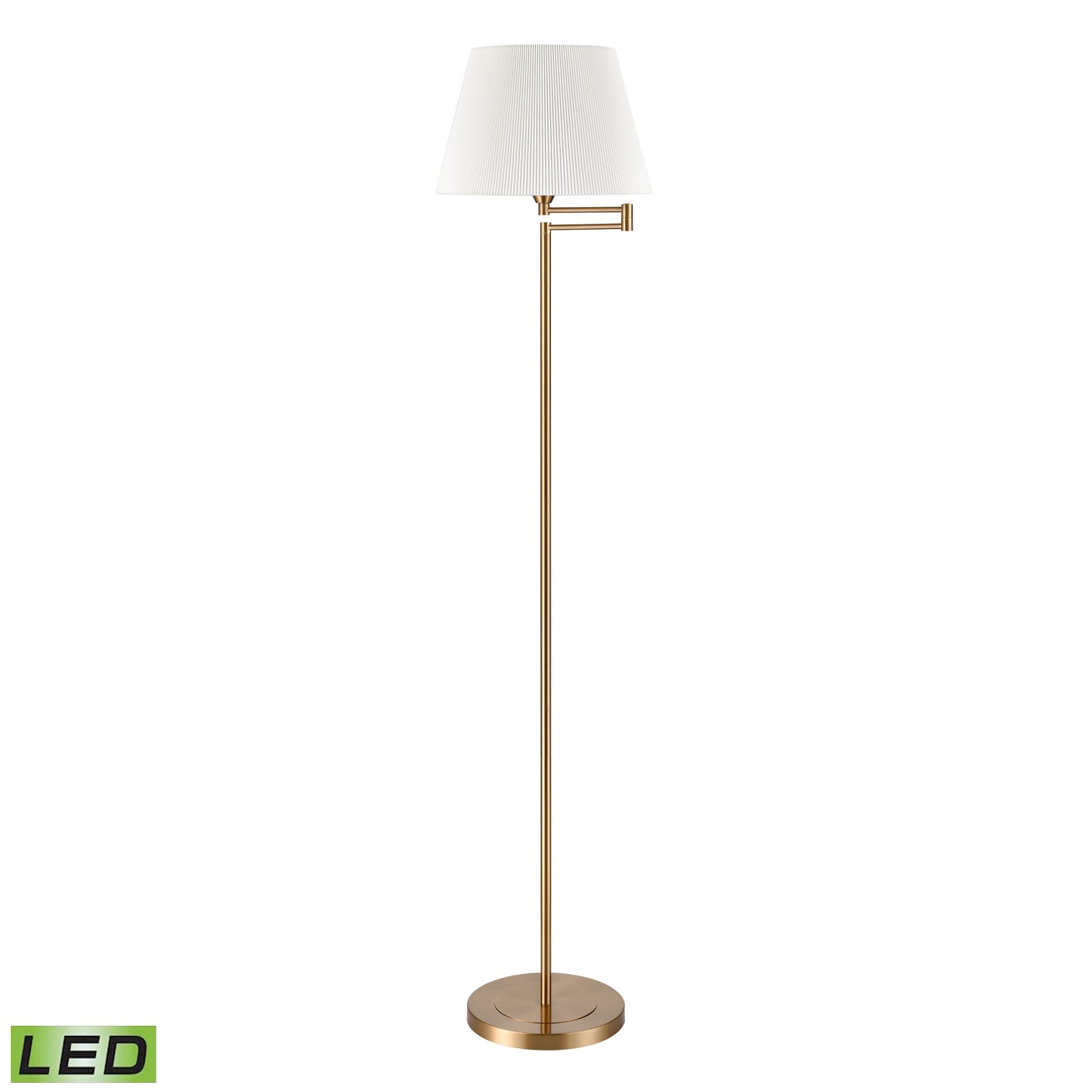 S0019-9606-LED - Scope 65'' High 1-Light Floor Lamp - Aged Brass - Includes LED Bulb