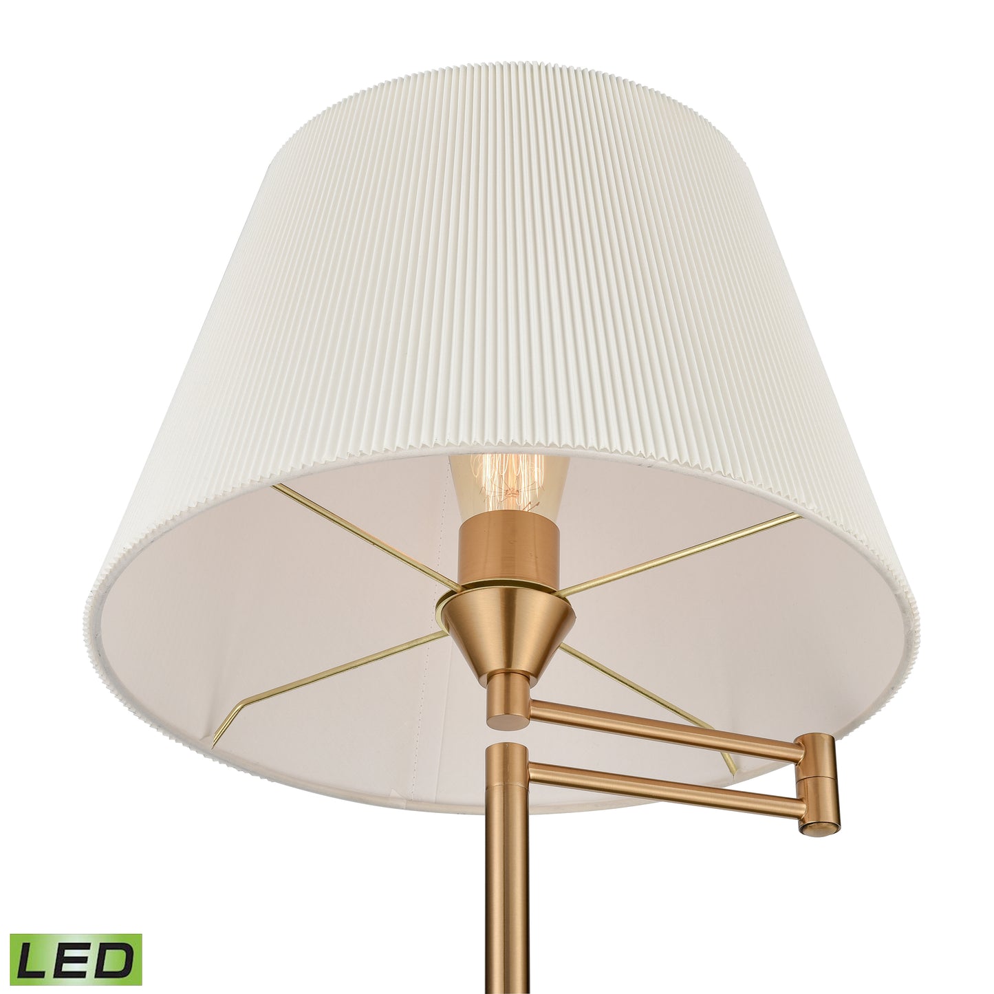 S0019-9606-LED - Scope 65'' High 1-Light Floor Lamp - Aged Brass - Includes LED Bulb