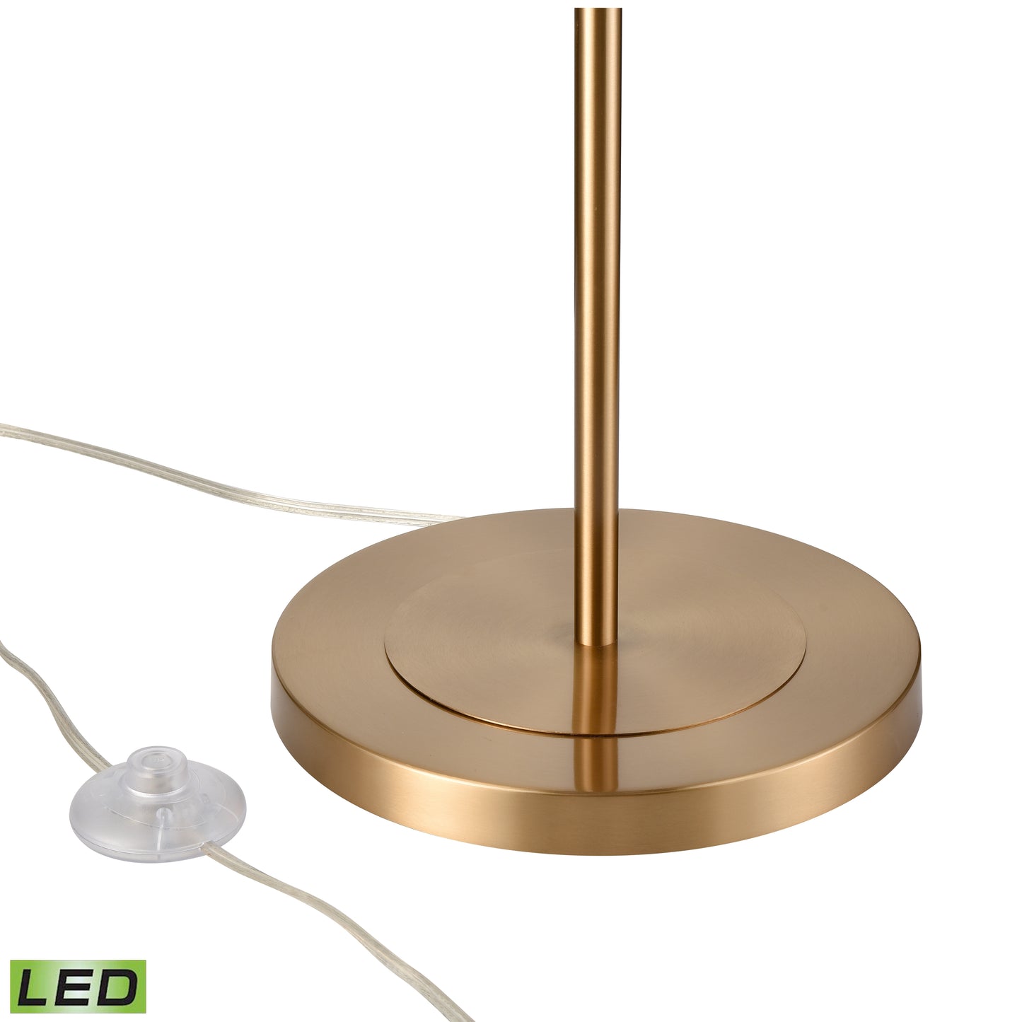 S0019-9606-LED - Scope 65'' High 1-Light Floor Lamp - Aged Brass - Includes LED Bulb