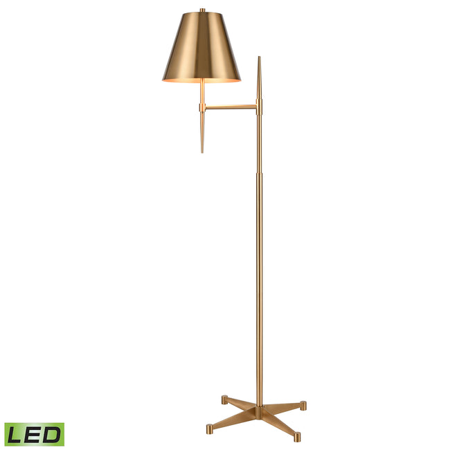 S0019-9607-LED - Otus 65'' High 1-Light Floor Lamp - Aged Brass - Includes LED Bulb