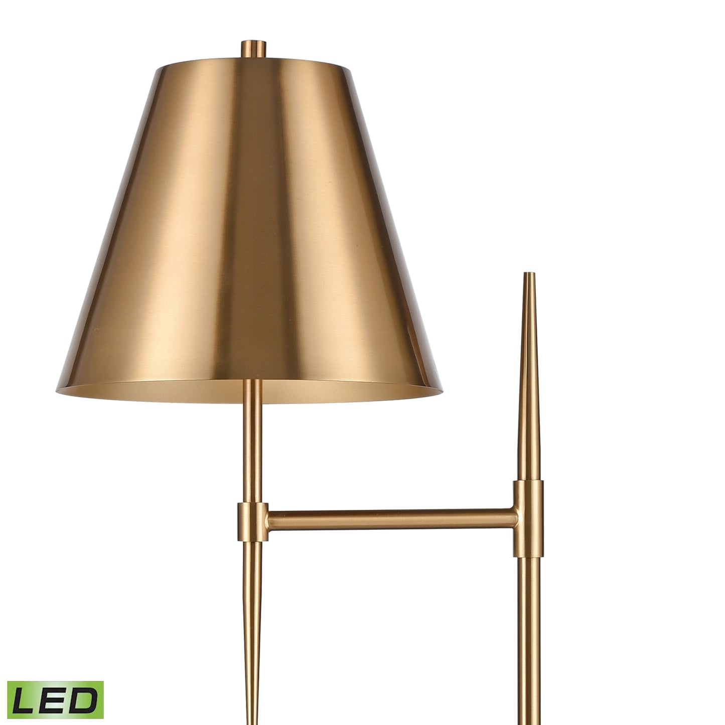 S0019-9607-LED - Otus 65'' High 1-Light Floor Lamp - Aged Brass - Includes LED Bulb