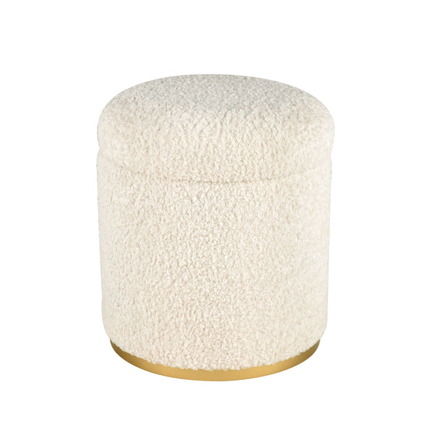 S0035-9183 - Raina Storage Ottoman - Beige Boucle