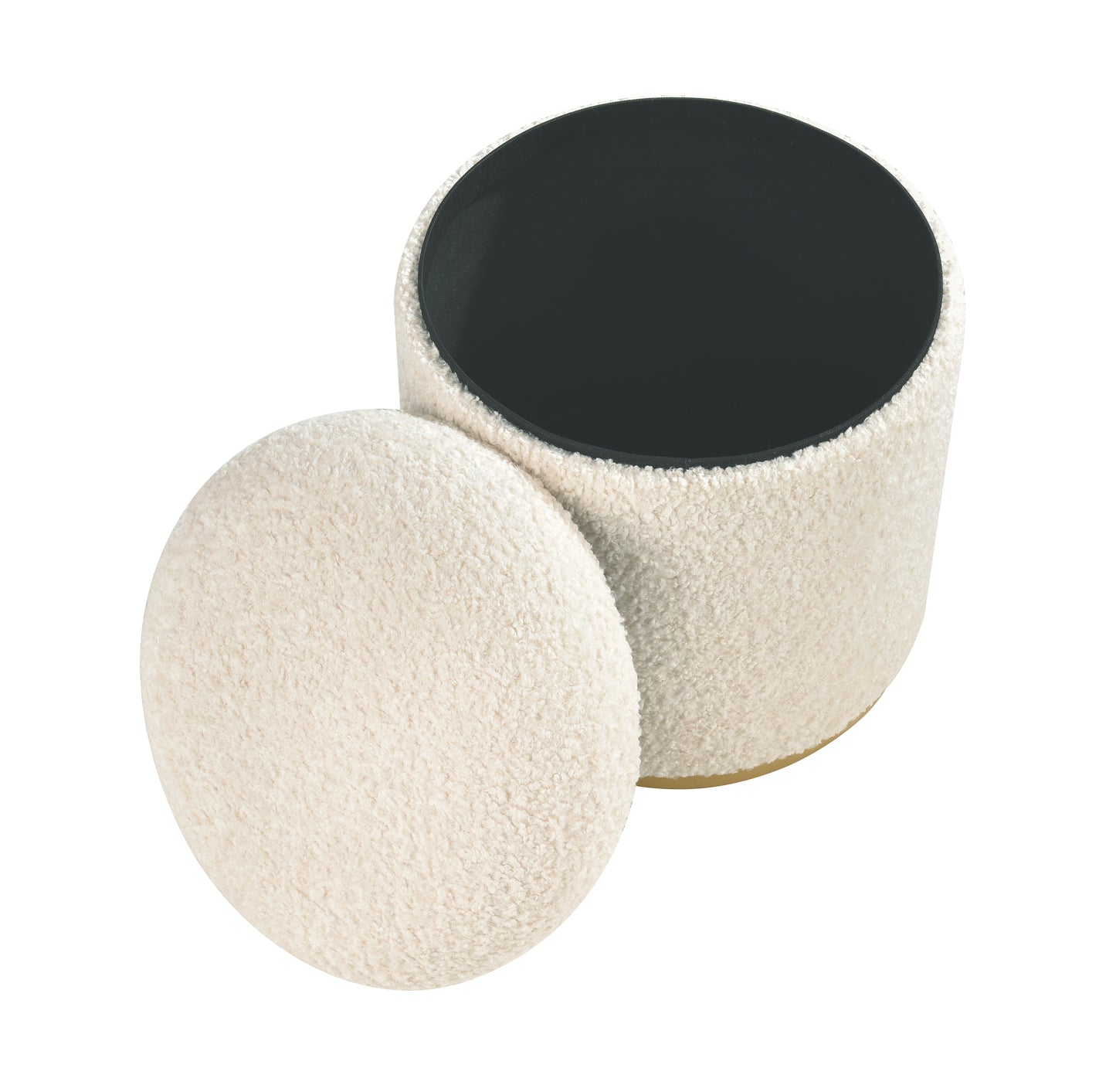 S0035-9183 - Raina Storage Ottoman - Beige Boucle