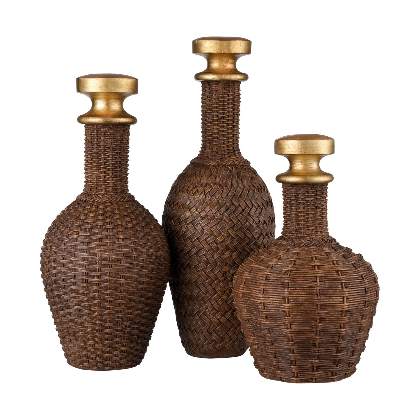 S0037-11230/S3 - Duin Bottle - Set of 3 Brown