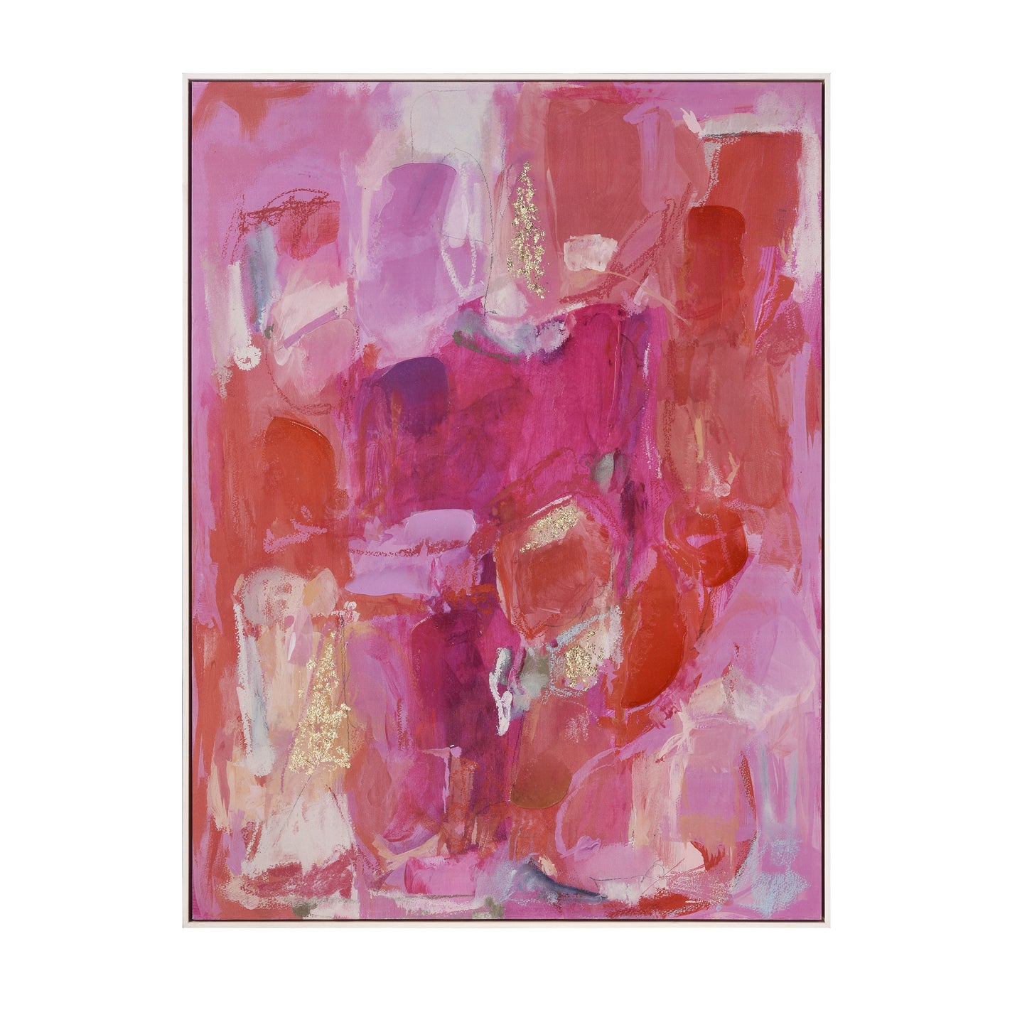 S0056-10451 - Pink Flush Abstract Framed Wall Art