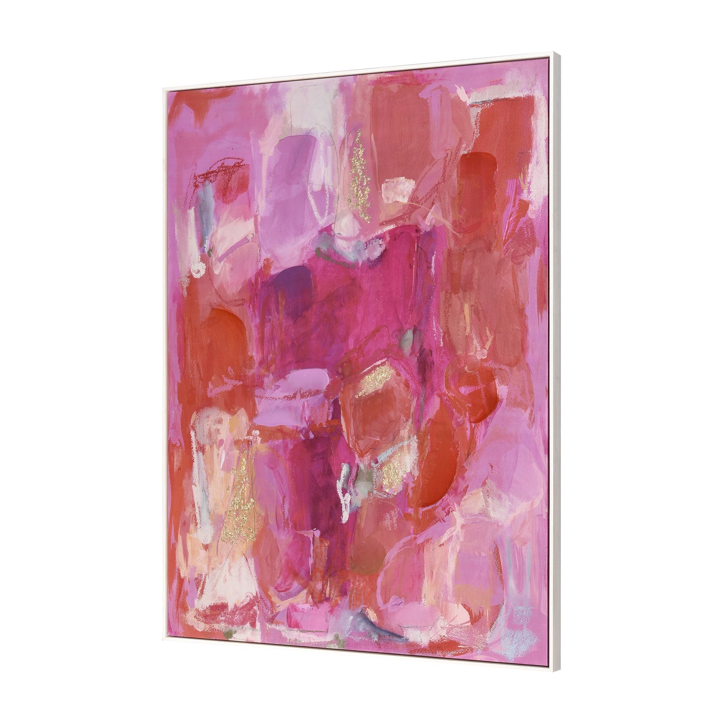 S0056-10451 - Pink Flush Abstract Framed Wall Art