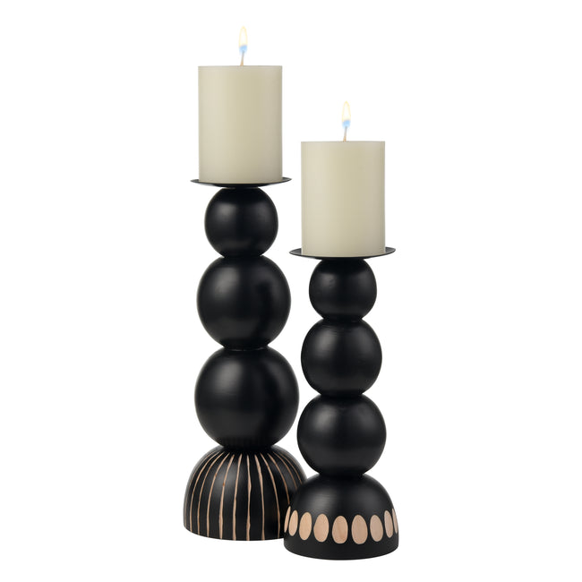 S0057-11213/S2 - Dana Candleholder - Set of 2 Black