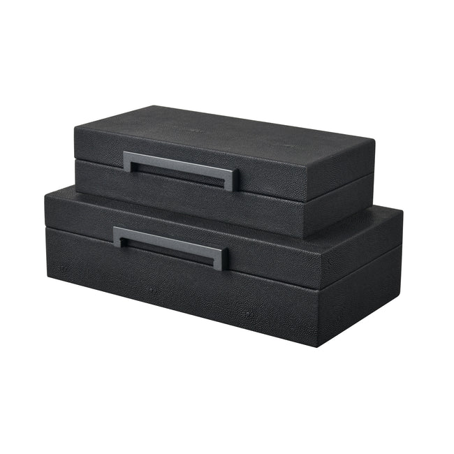 S0057-11216/S2 - Grackle Box - Set of 2 Black