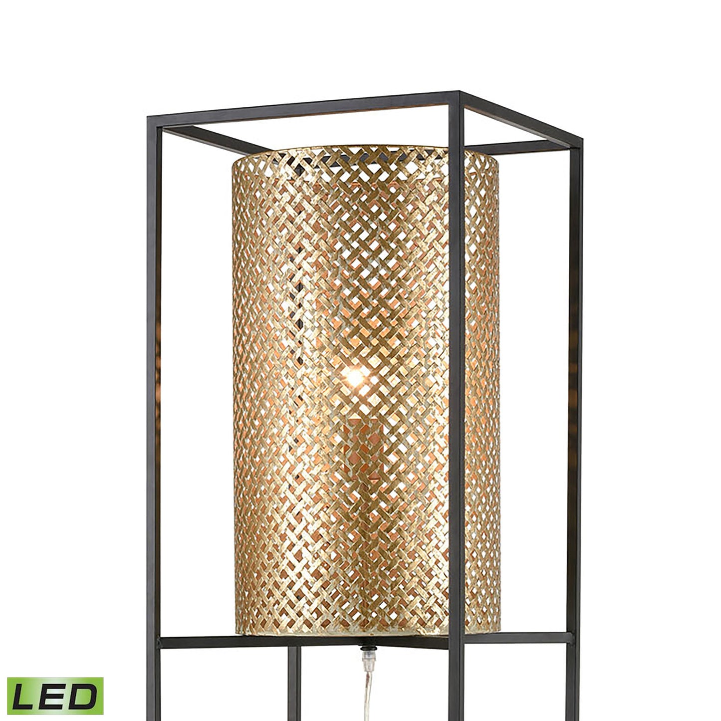 S019-7276-LED - Gavia 60'' High 1-Light Floor Lamp - Antique Gold - Includes LED Bulb