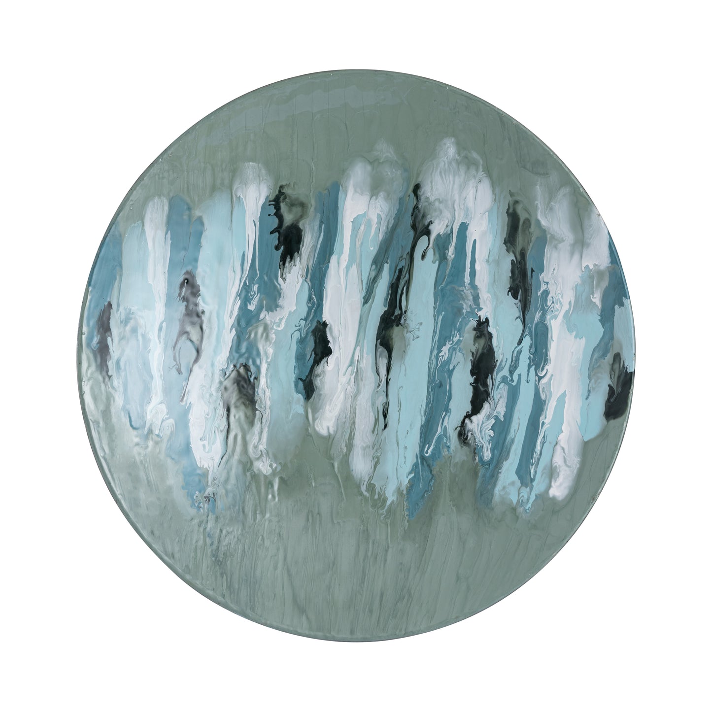 S0806-11356/S3 - Spindrift Dimensional Wall Art - Set of 3 Seafoam Green Enamel